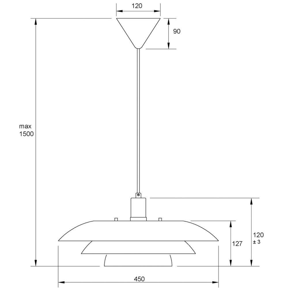 Kattovalaisin Aneta Epsilon mattamessinki Ø 45 cm