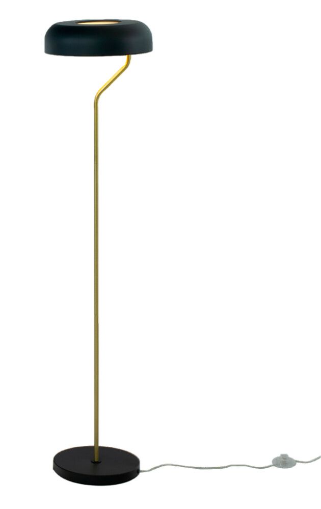 Lattiavalaisin Aneta Bremen musta/matta messinki Ø 30 x 130 cm