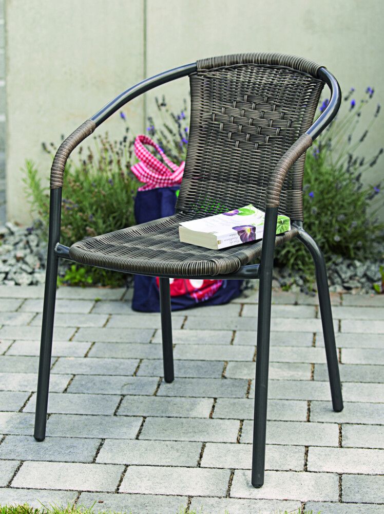 Puutarhatuoli Maike pinottava harmaa