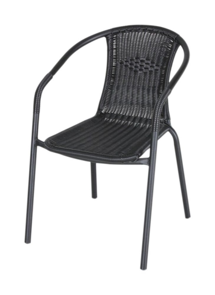 Puutarhatuoli Maike pinottava musta