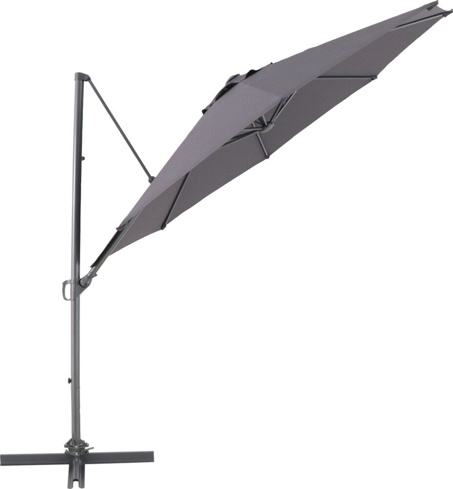 Aurinkovarjo SunFun Palermo Ø 300 cm Antrasiitti