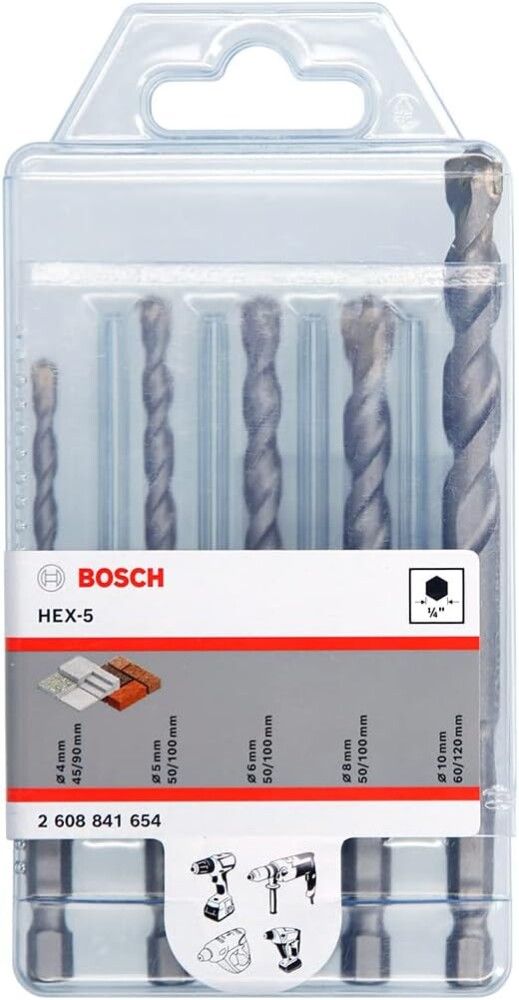 Betoniporanteräsarja Bosch HEX-5 4-10 mm
