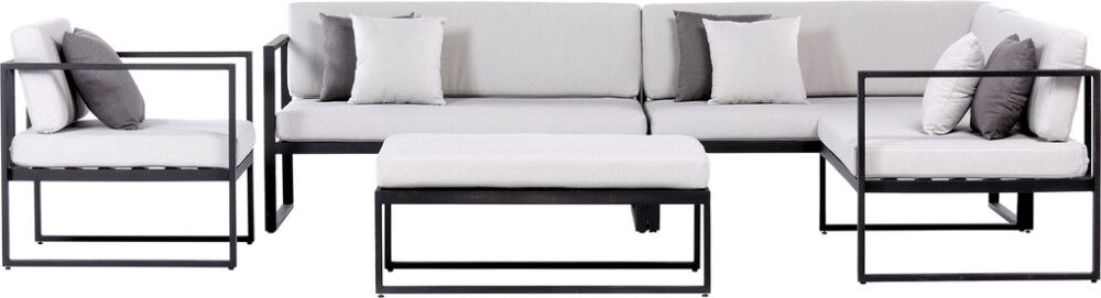 Pehmusteiden päälliset Sensum Skepparholmen kulmasohva vaaleanharmaa