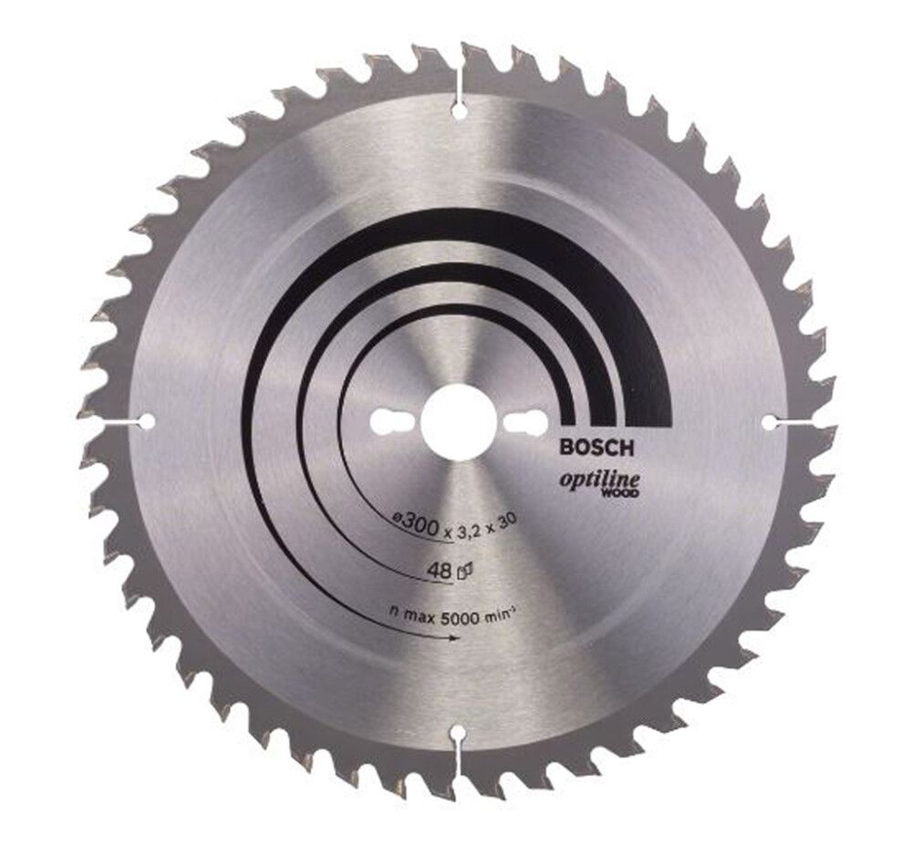 Pyörösahanterä Bosch Optiline Wood 300 x 3,2 x 30 mm T48