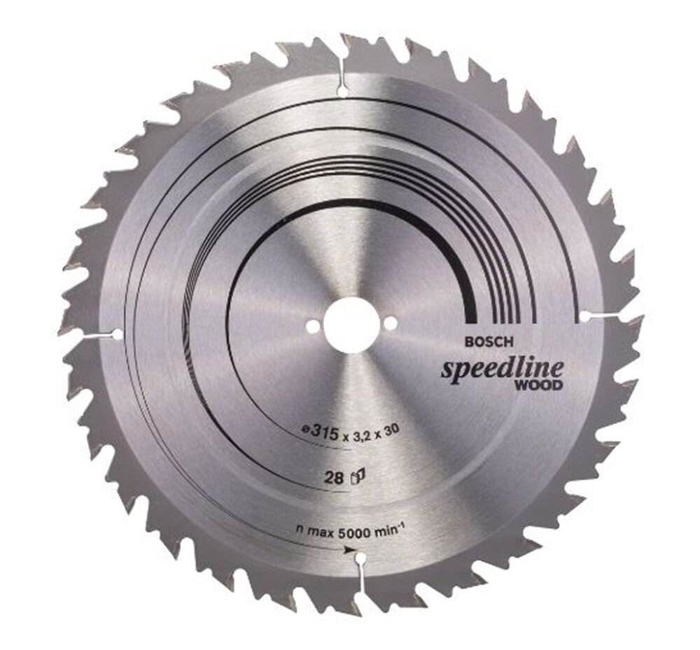 Pyörösahanterä Bosch Speedline Wood 315 x 3,2 x 30 mm T28