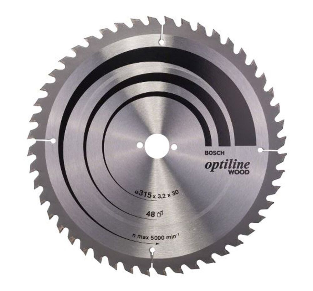 Pyörösahanterä Bosch Optiline Wood 315 x 3,2 x 30 mm T48