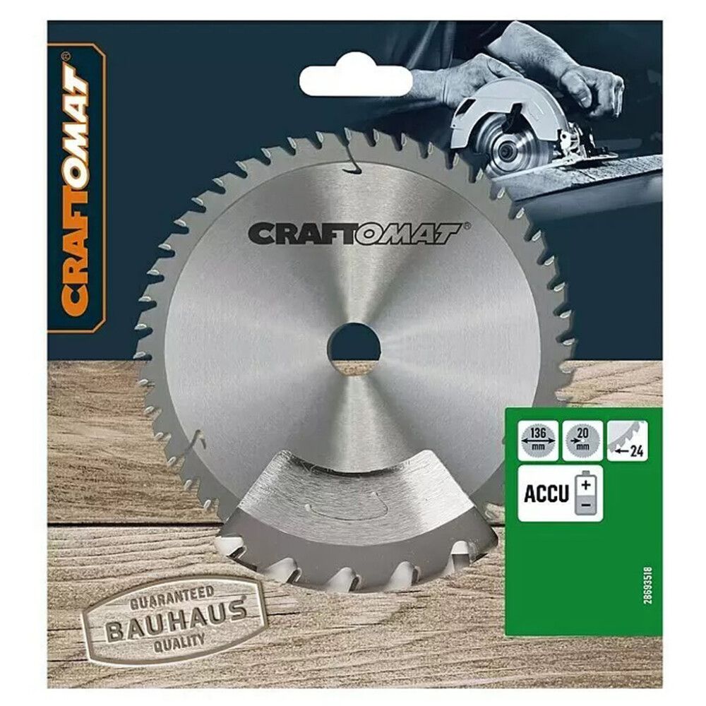 Pyörösahanterä Craftomat 136 x 1.5/1 x 20 mm 24T