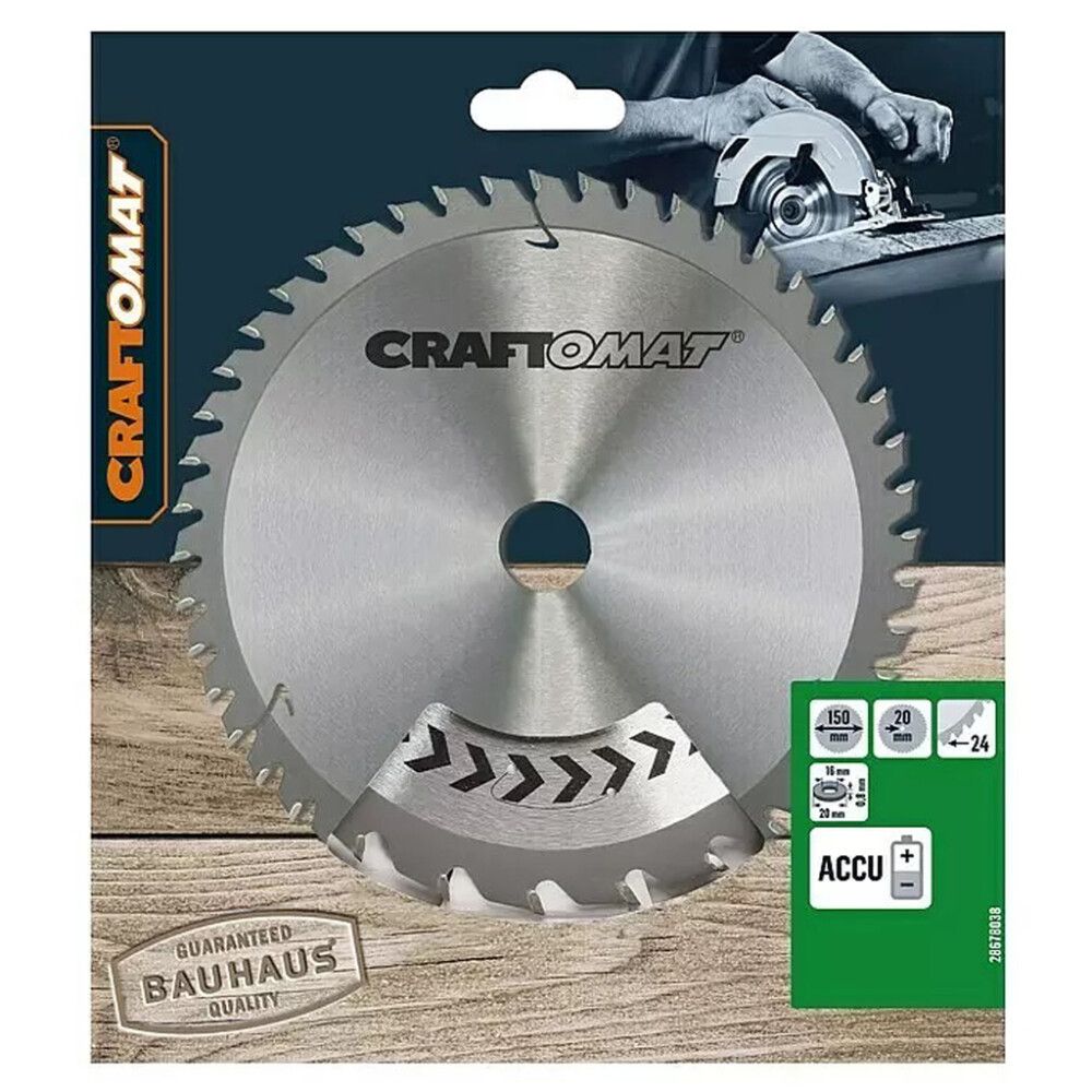 Pyörösahanterä Craftomat 150 x 1,6/1 x 20 mm 24T