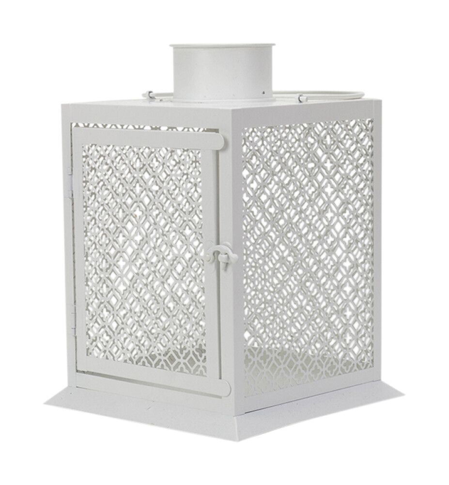 Lyhty valkoinen 20 x 20 x 28,5 cm