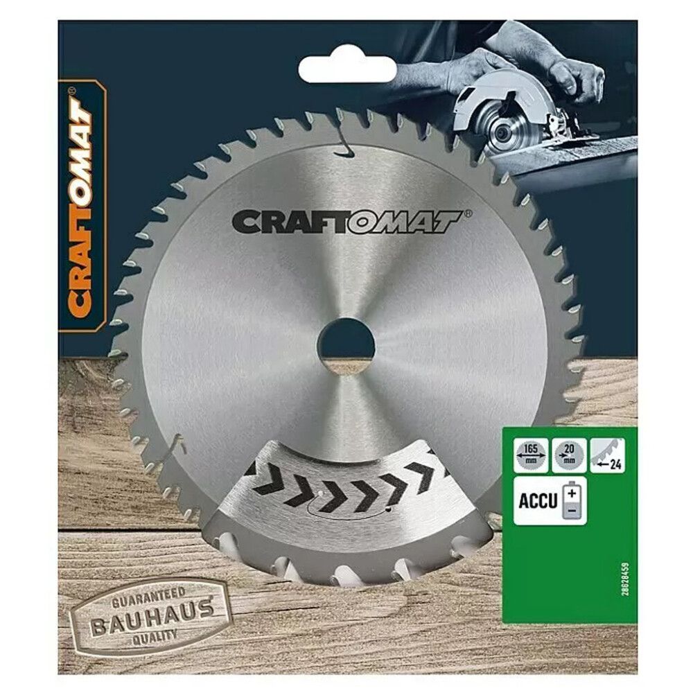 Pyörösahanterä Craftomat 165 x 1,5/1 x 20 mm 24T