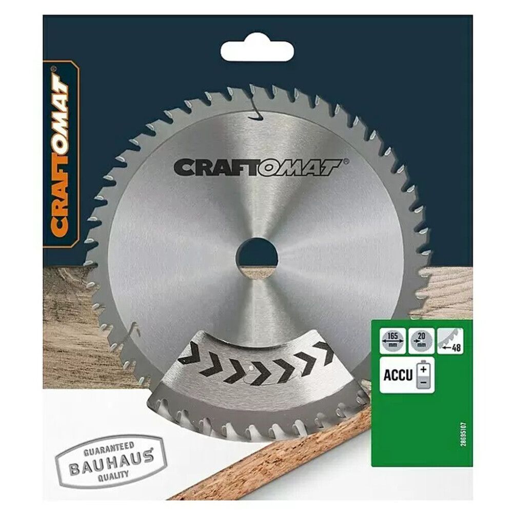 Pyörösahanterä Craftomat 165 x 1,5/1 x 20 mm 48T