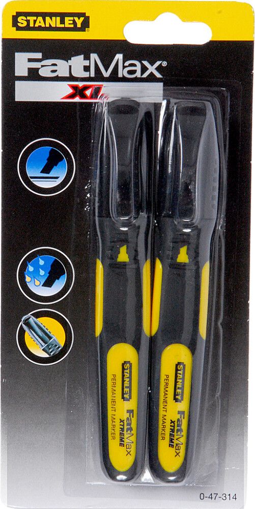 Tussi Stanley FatMax Chisel Tip Musta 2 kpl