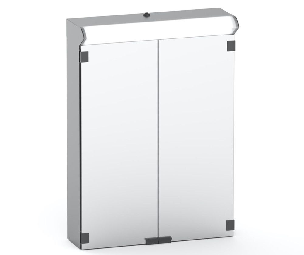 LED-valaisinpeilikaappi Polaria Lumena 550 VVS Harmaa 70 x 55 x 17,5 cm