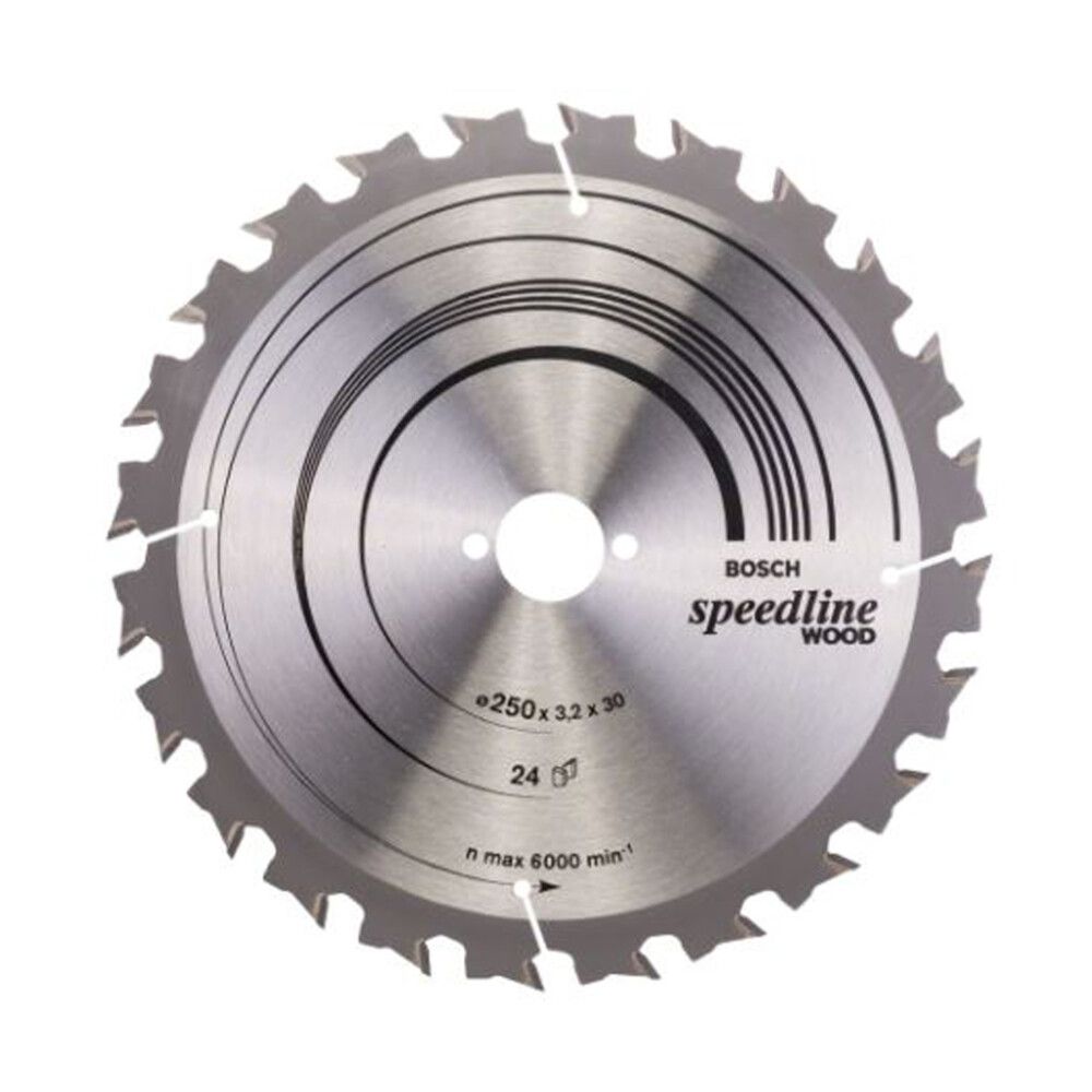Pyörösahanterä Bosch Speedline Wood 250 x 3,2 mm T24