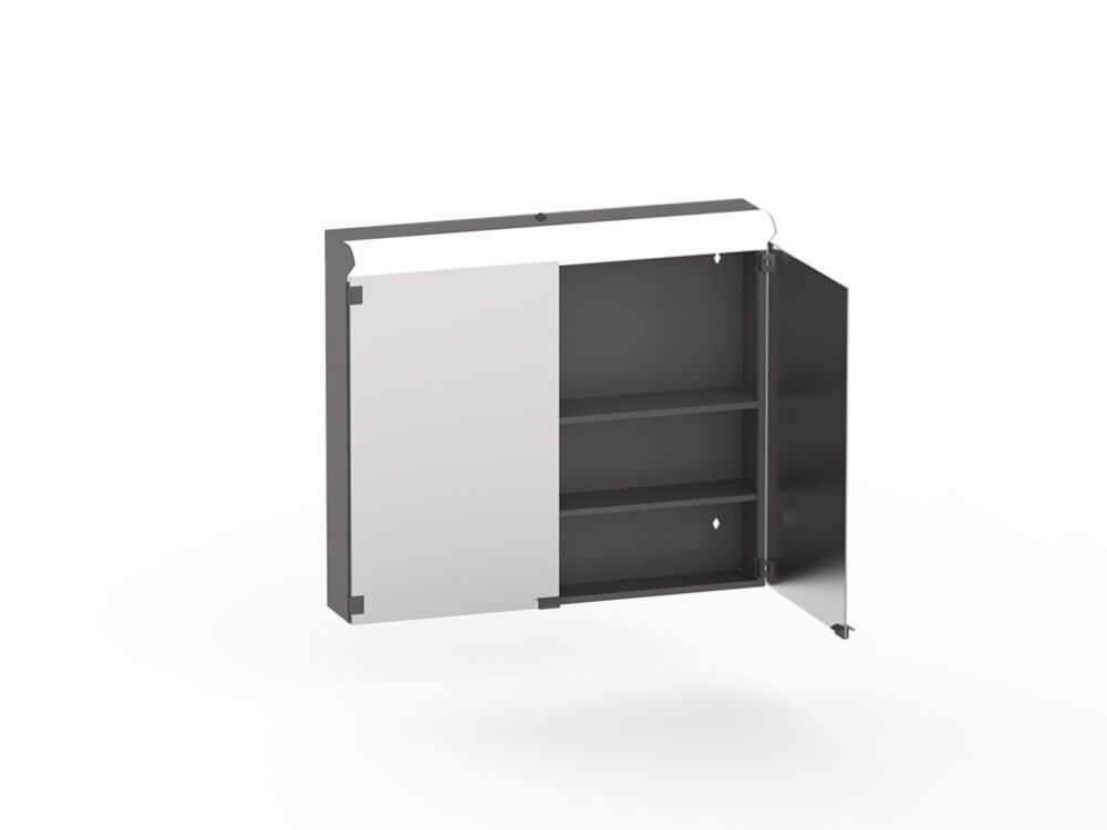 LED-valaisinpeilikaappi Polaria Lumena 800 VVS Harmaa 80 x 70 x 17,5 cm