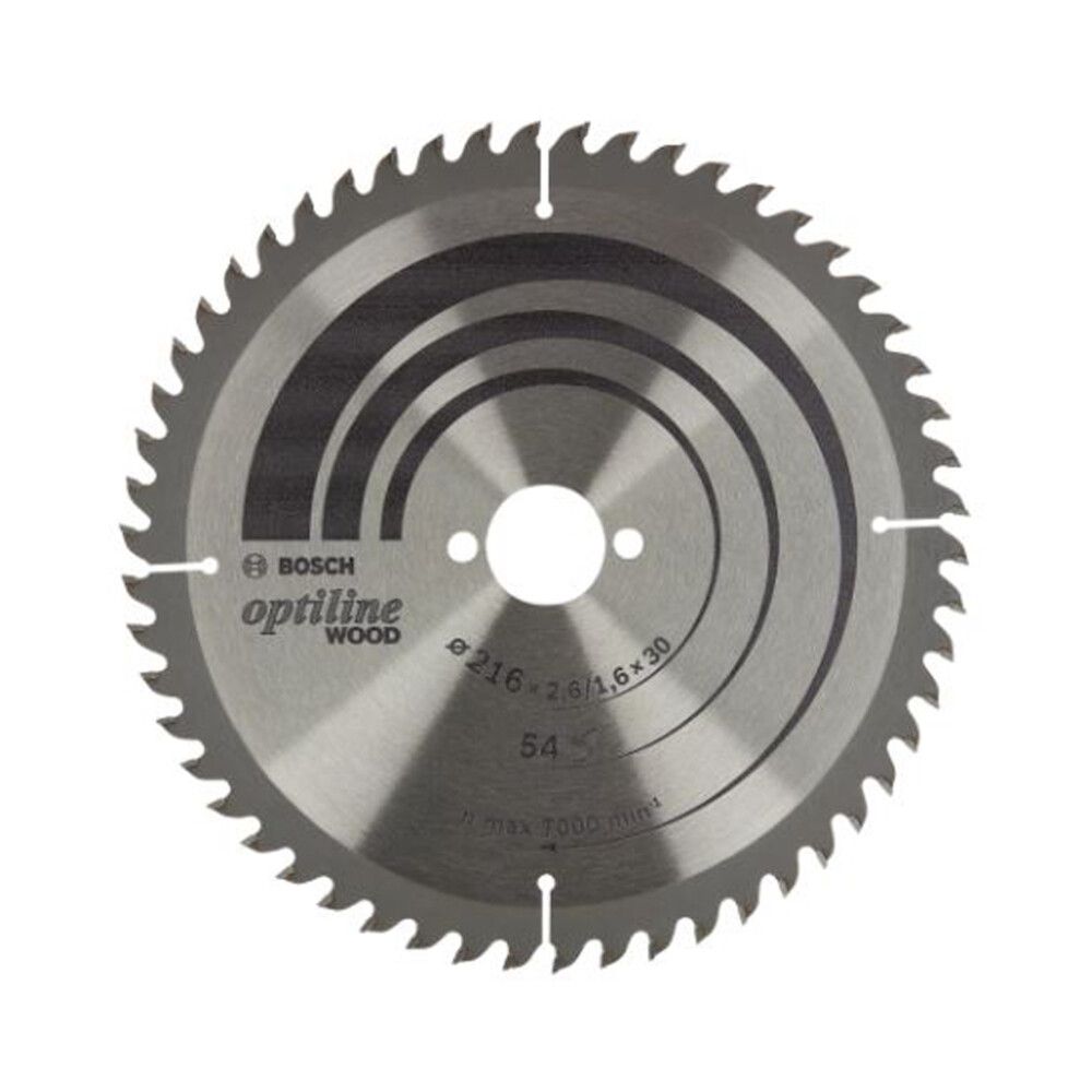 Pyörösahanterä Bosch Optiline Wood 216 x 2,6 mm T54