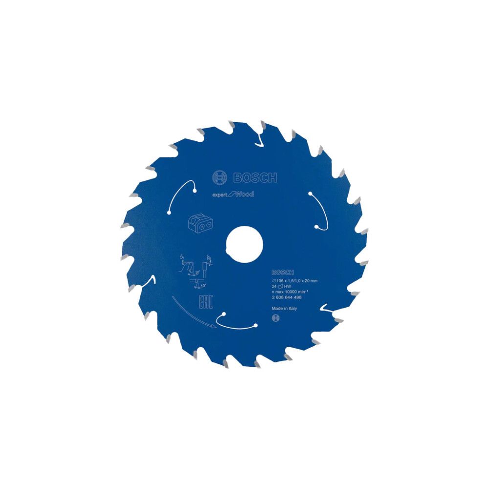 Pyörösahanterä Bosch Expert for Wood 136 x 20 24T