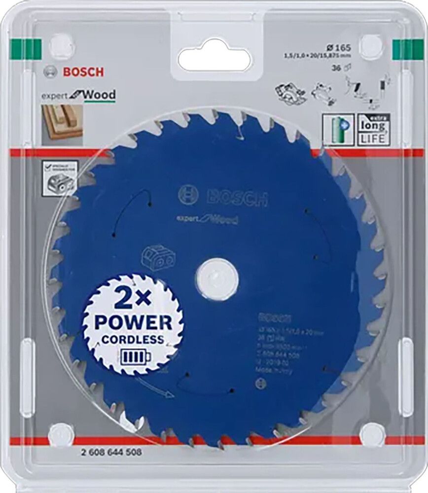 Pyörösahanterä Bosch Expert for Wood 165 x 20 36T