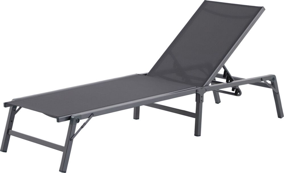 Aurinkotuoli Sunfun 186 x 63 x 86 cm musta