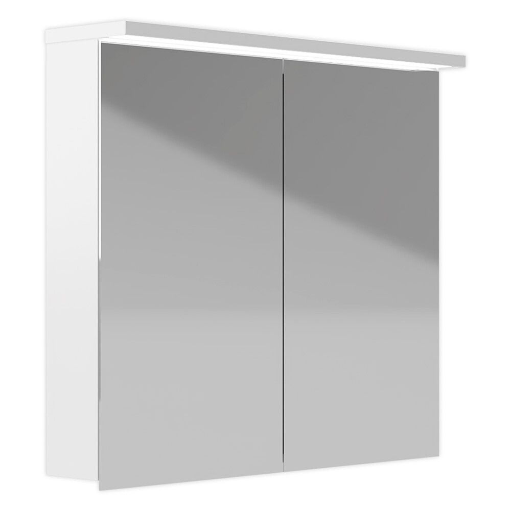 LED-valaisinpeilikaappi Polaria Klara 800 Vasen VVS Valkoinen 70 x 80 x 19 cm