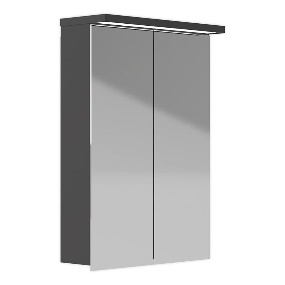 LED-valaisinpeilikaappi Polaria Klara 500 Vasen Harmaa 70 x 50 x 19 cm