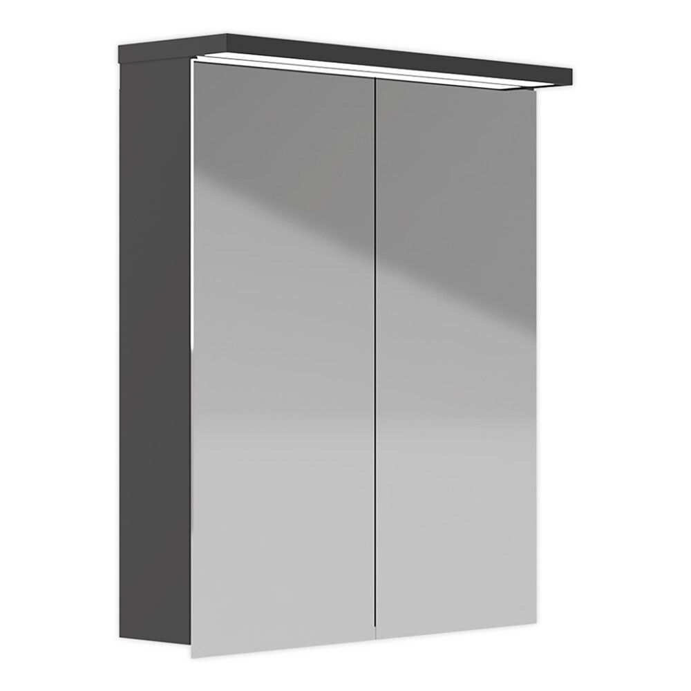 LED-valaisinpeilikaappi Polaria Klara 600 Oikea VVS Harmaa 70 x 60 x 19 cm