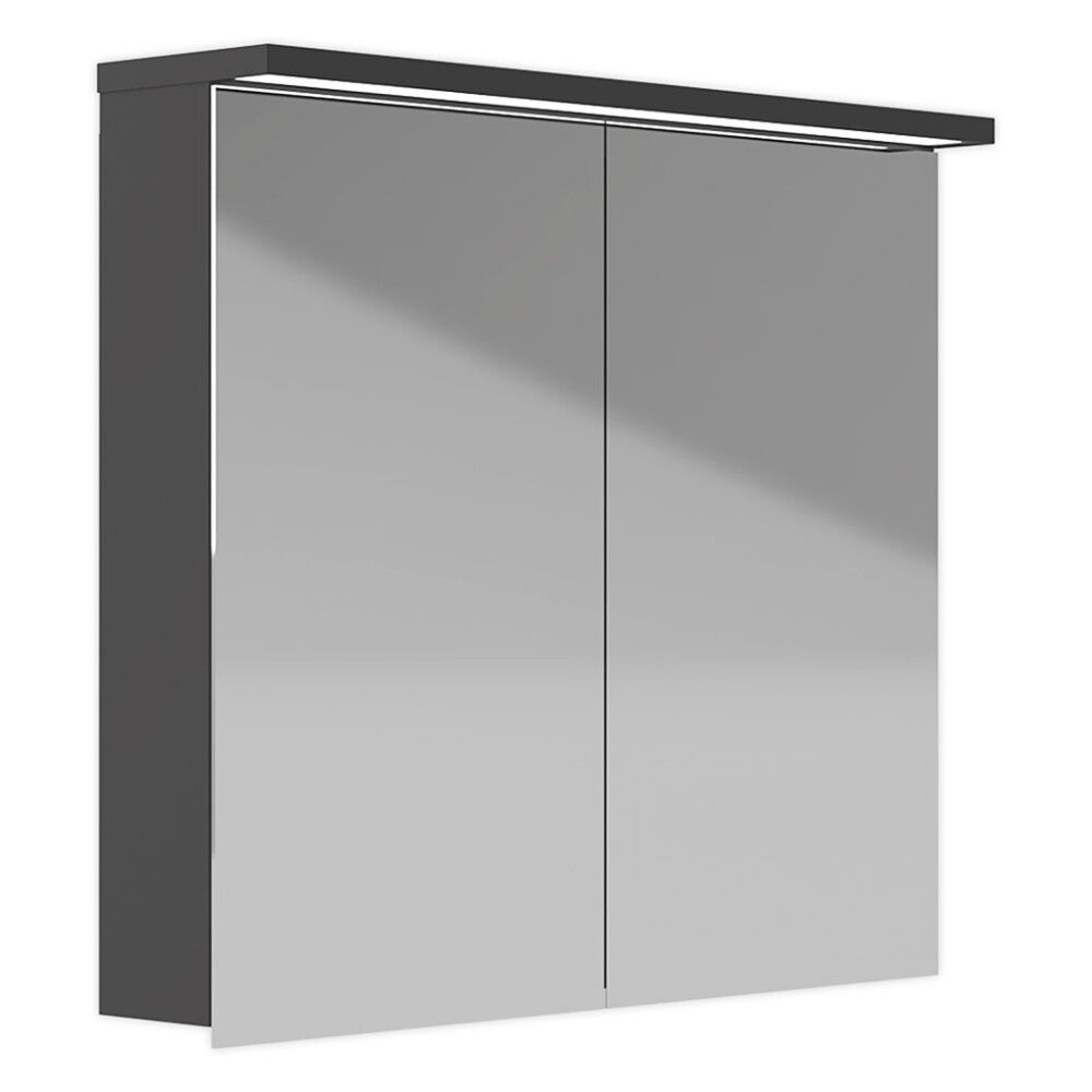 LED-valaisinpeilikaappi Polaria Klara 800 Oikea Harmaa 70 x 80 x 19 cm