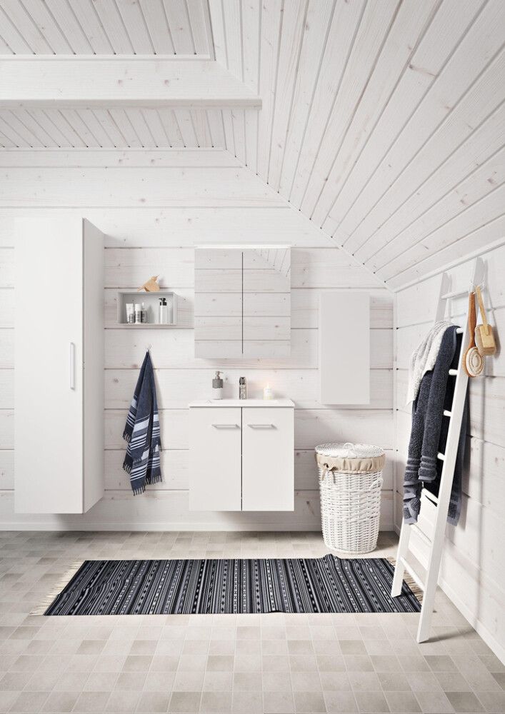 Pyykkikaappi Polaria Solo 400 x 500 Valkoinen