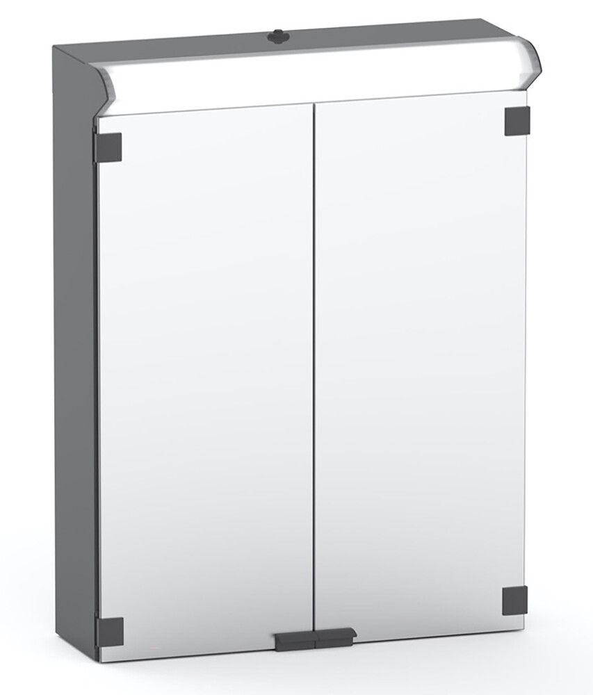 LED-valaisinpeilikaappi Polaria Lumena 500 Oikea Harmaa 50 x 70 x 17,5 cm