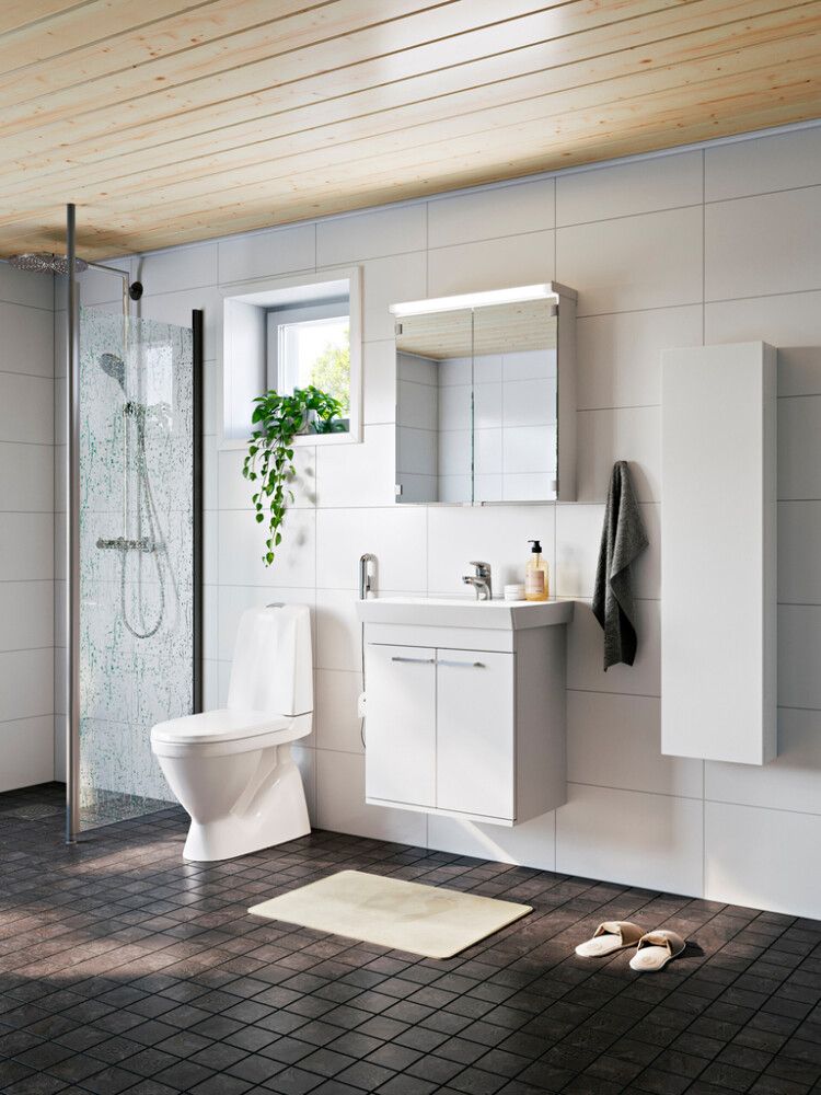 Valaisinpeilikaappi Polaria Nora valkoinen 60 cm