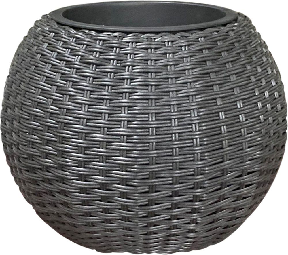 Ulkoruukku Melvin pyöreä musta 55 cm