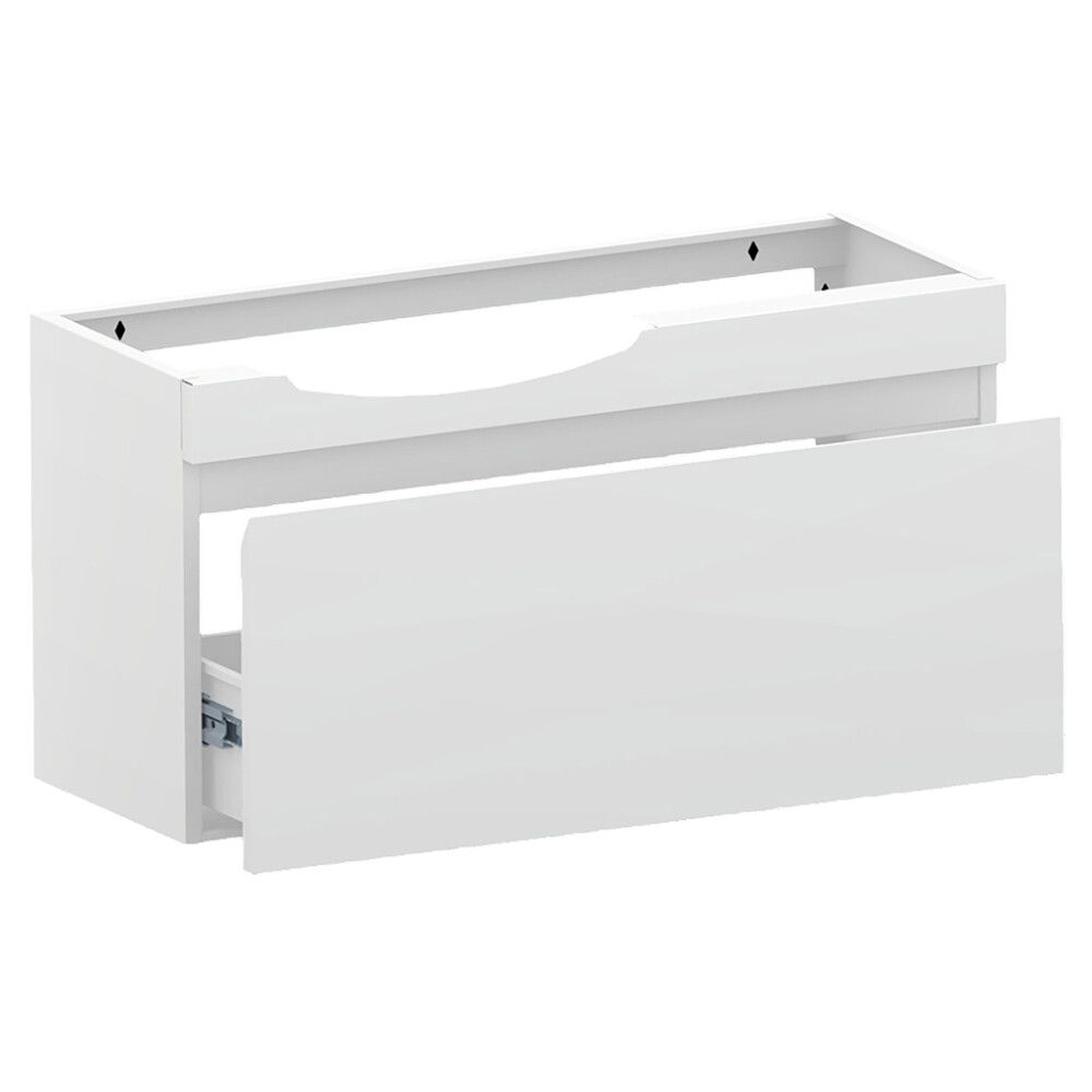 Allaskaappi Polaria Laval vasen valkoinen 90 cm