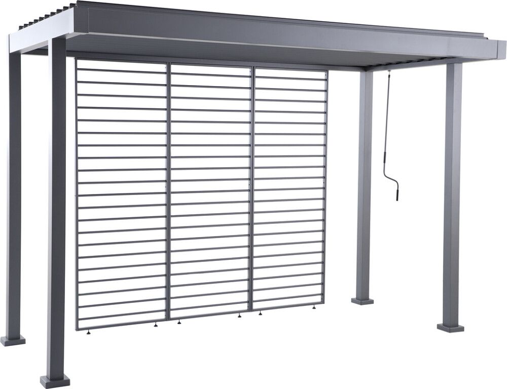 Katos kesäkeittiölle 341 x 154 x 235 cm antrasiitti