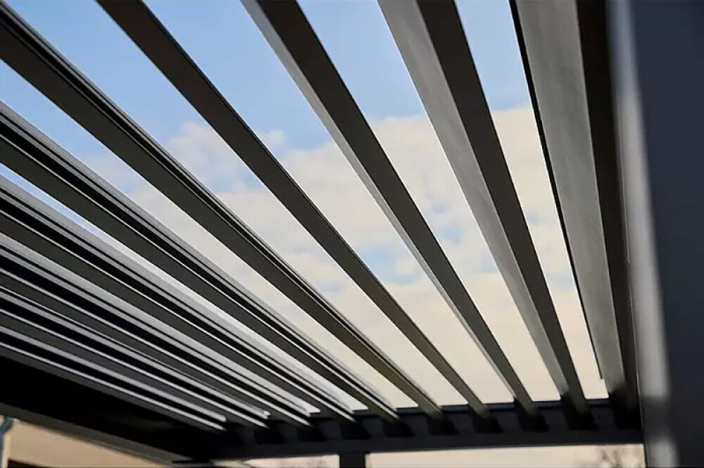 Katos kesäkeittiölle 341 x 154 x 235 cm antrasiitti