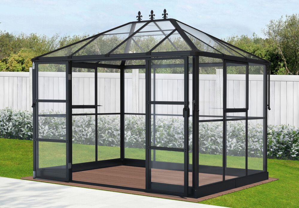 Kasvihuone Gardol Royal musta 215 x 284 x 243 cm
