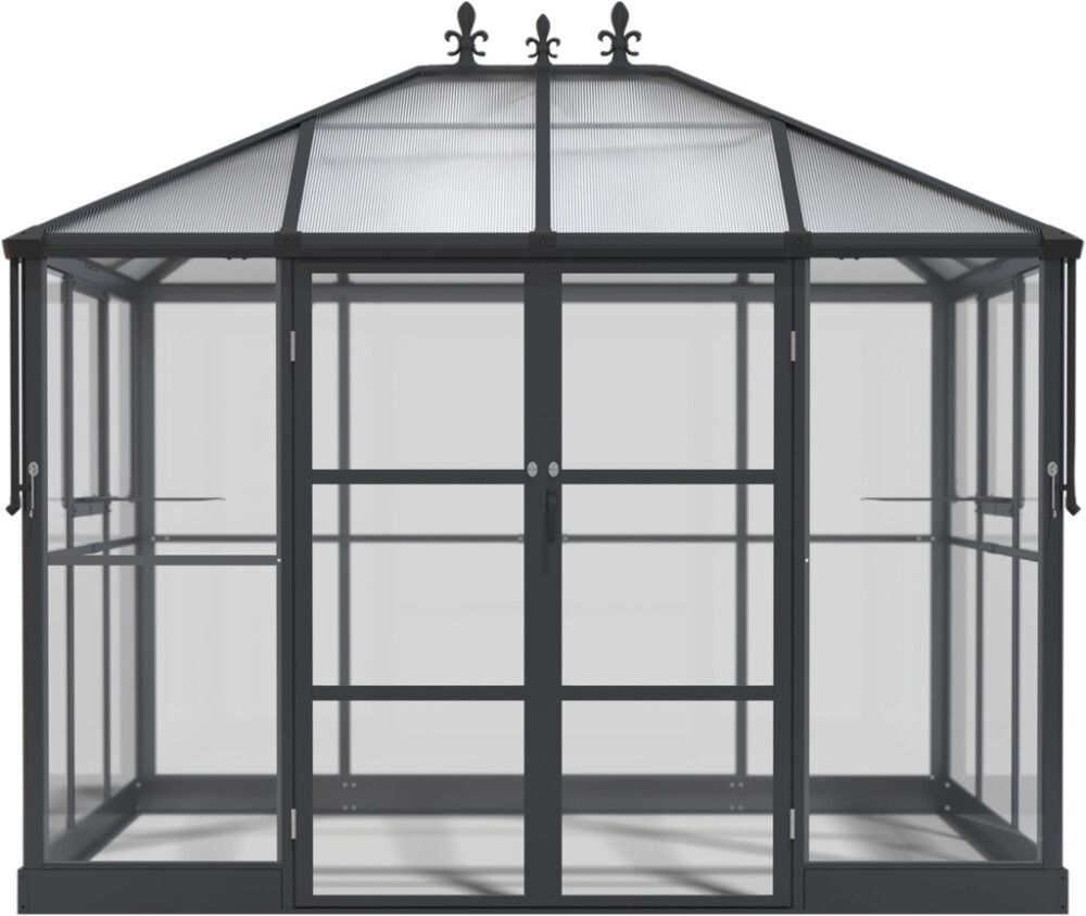 Kasvihuone Gardol Royal musta 215 x 284 x 243 cm