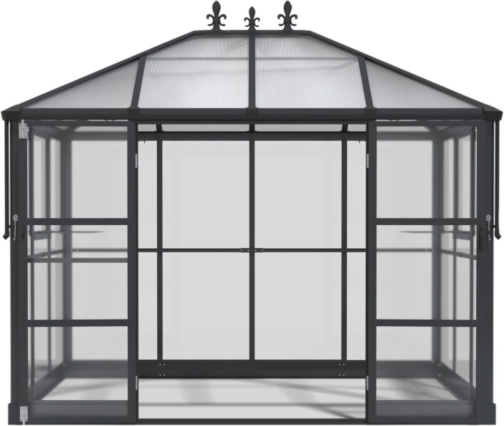 Kasvihuone Gardol Royal musta 215 x 284 x 243 cm