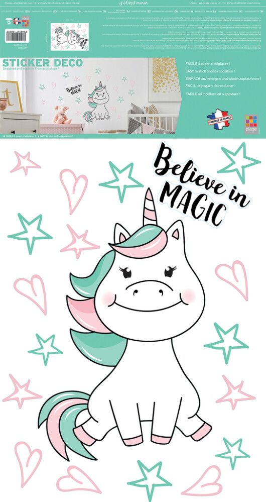 Julistetarra Plage Yksisarvinen Believe In Magic