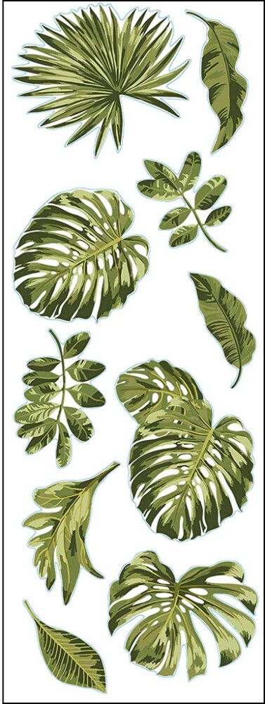 Julistetarra Plage Trooppiset lehdet 24 x 68 cm