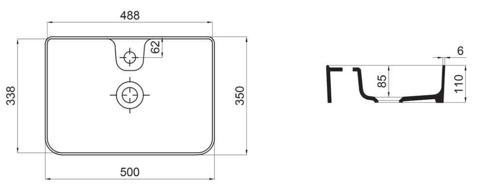 Malja-allas Tammiholma Tomar 50 cm