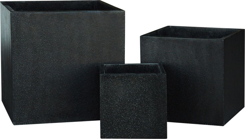 Ulkoruukku Alina 44 x 44 x 44 cm musta