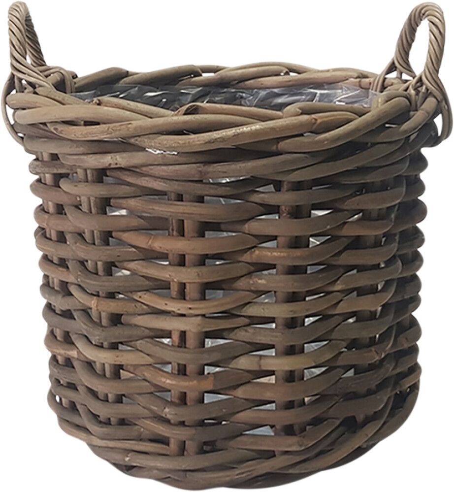 Ulkoruukku rottinki 50 x 45 cm harmaa