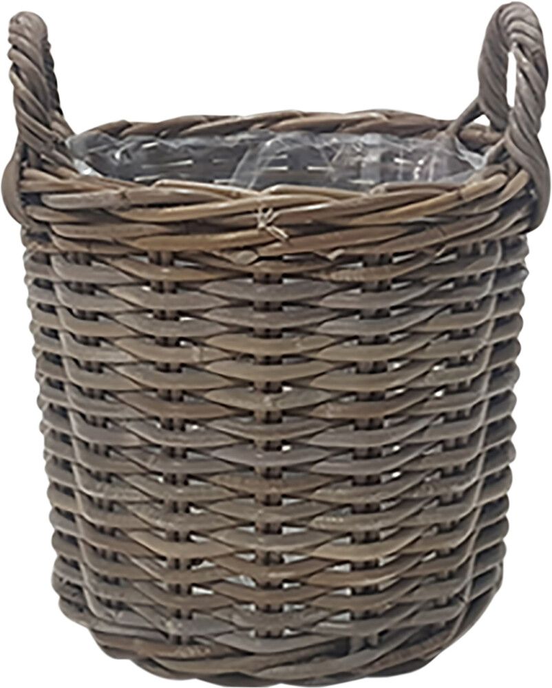 Ulkoruukku rottinki Kubu 26 x 30 cm harmaa