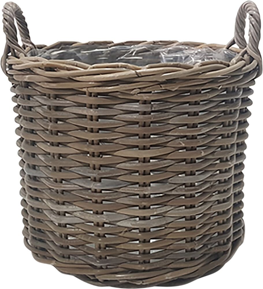 Ulkoruukku rottinki Kubu 34 x 30 cm harmaa