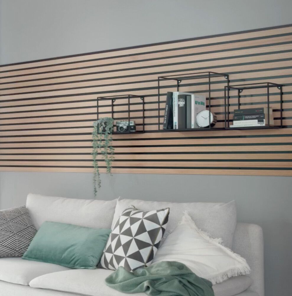 Seinäpaneeli b!design Wall Smart Plus vaalea tammi 6,1 x 300 x 2500 mm