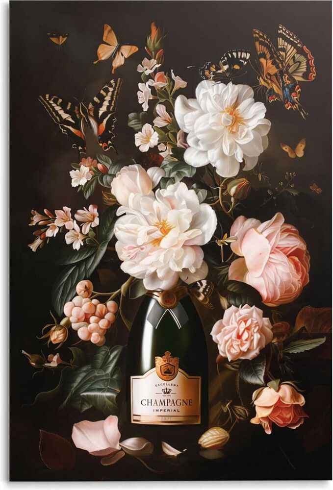 Sisustustaulu Reinders Champagne Flowers 78 x 116 cm