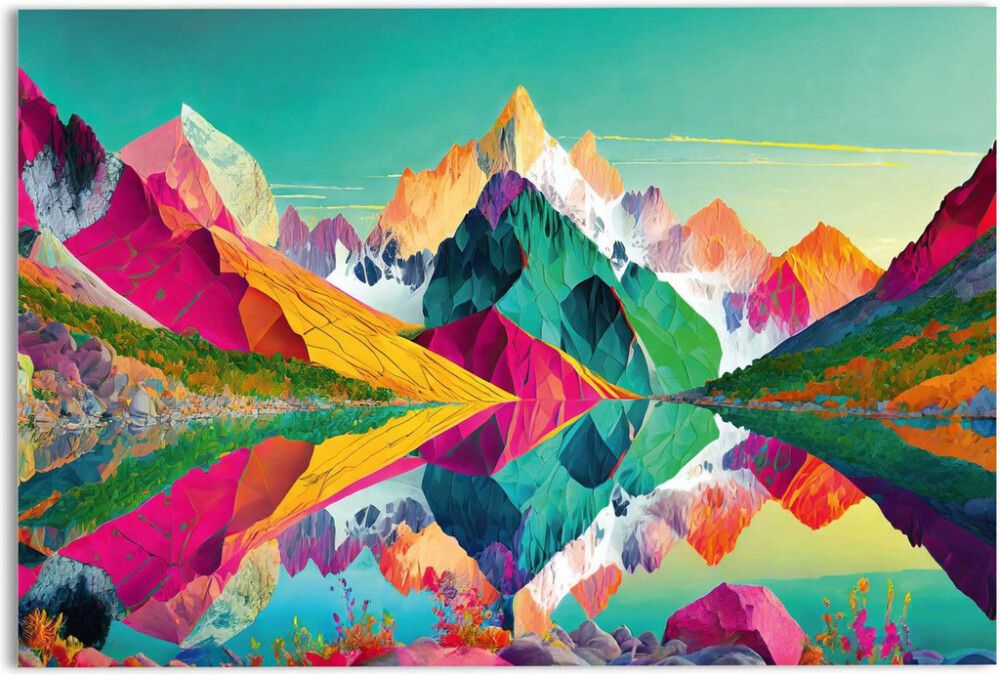 Sisustustaulu Reinders Bright Mountains 78 x 116 cm
