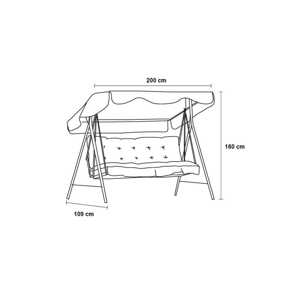 Puutarhakeinu Varax Suvi mustavalkoinen