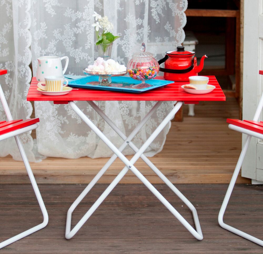 Pöytä Varax retro 401 punavalkoinen
