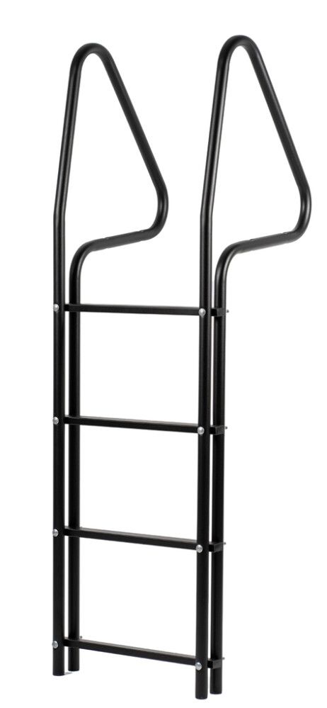 Laituritikas Varax 4 askelmaa Musta